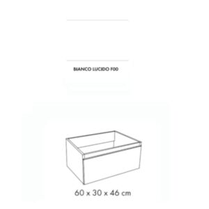 Dodatna spodnja omarica brez pulta/umivalnika SD ALBATROS 60 cm, bela sijaj