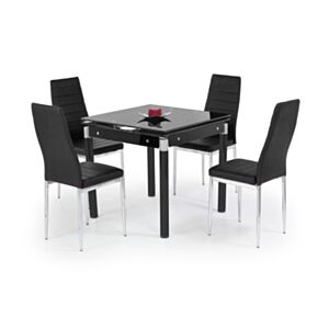 Jedilna miza HM KENT, črna, 80/130x80 cm