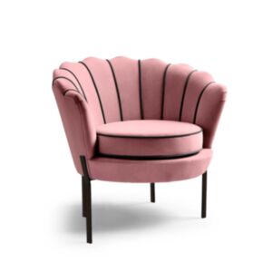 Fotelj HM ANGELO roza / črn