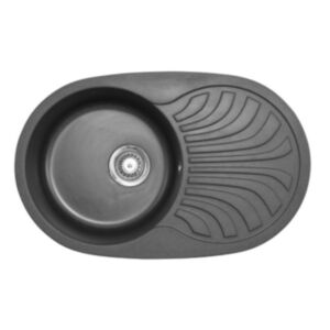 Granitno kuhinjsko korito SC XVENERA plus črni - 78x50x19 cm