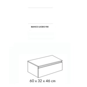 Dodatna spodnja omarica SD ALBATROS 60 cm, bela sijaj