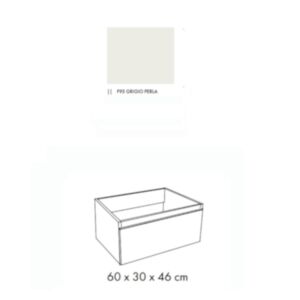 Dodatna spodnja omarica brez pulta/umivalnika SD ALBATROS 60 cm, siva perla